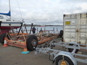 NO4629 : An oilfield 'Work Boat' leaving the Tay