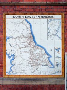 NZ3669 : Tile map of North Eastern Railway, Tynemouth Metro Station