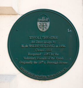 SU0000 : No. 9 (of 12) the Green Plaques of Wimborne - Tivoli Theatre