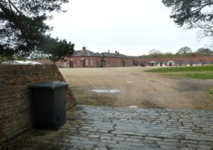 SU5902 : Fort Brockhurst - Looking into the courtyard