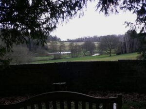 SU8722 : Lake view from corner of Woolbeding churchyard