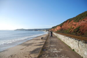 SX9777 : South West Coast Path, South Devon Railway Sea Wall