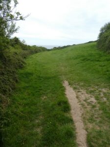 SY1487 : A well-worn path in Salcombe Mouth