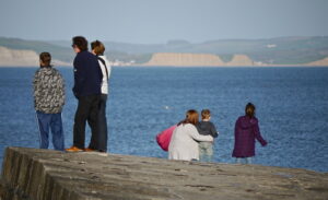 SY3491 : Views from the Cobb, Lyme Regis