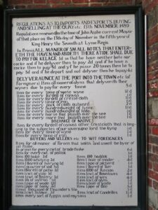 SY3492 : Lyme Regis - Landing Tariffs