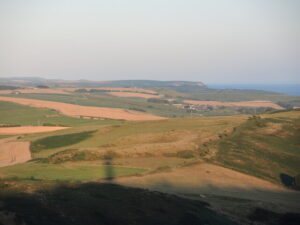 SY6187 : A tower stretching across the downs