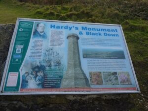 SY6187 : Information Board at Hardy Monument, Black Down