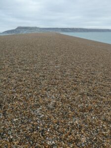 SY6675 : Chesil Beach - View southeastwards