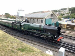 SZ0278 : 'Eddystone' leaving Swanage Station