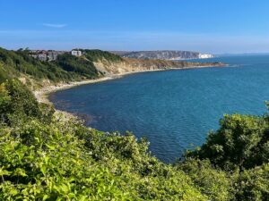 SZ0377 : View over Durlston Bay