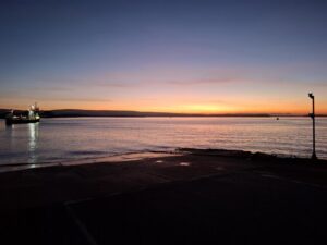 SZ0387 : Sunset at Sandbanks