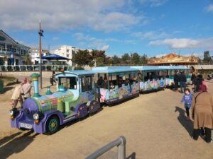 SZ0890 : Bournemouth: land train at the pier approach