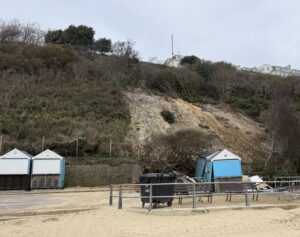 SZ0890 : Cliff fall on Bournemouth's West Cliff
