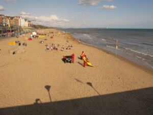 SZ1191 : Boscombe beach with lifeguards