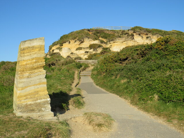 SZ1690 : "Layers of Bournemouth", Hengistbury Head, near Christchurch