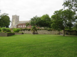 SZ1692 : Green in front of Christchurch Priory