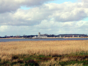 SZ1692 : View from Stanpit Marsh Nature Reserve to Christchurch