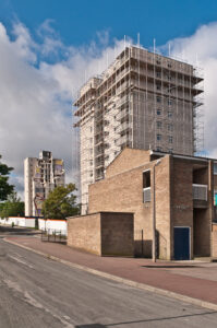 TQ4768 : Alkham and Horton Towers demolition