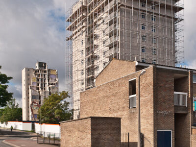 TQ4768 : Alkham and Horton Towers demolition