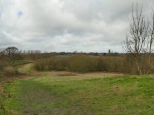 SE3533 : Muddy path in Primrose Valley Park