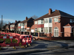 SJ8192 : 1930s houses at the end of Hardy Lane, Chorlton