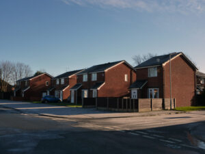 SJ8192 : Houses at the south west end of Hardy Lane, Chorlton