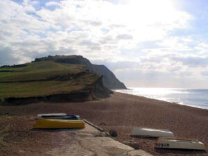 SY4291 : Seatown beach looking east