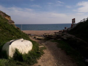 SY4491 : Eype: a footbridge has gone!