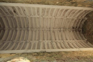 SY5784 : Barrel-vaulted roof, St. Catherine's Chapel