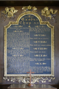 SY5785 : The Commandments at Abbotsbury Parish Church