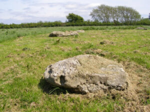 SY5787 : Recumbent stones at Kingston Russell stone circle