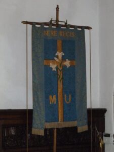 SY8494 : St John The Baptist, Bere Regis: banner (C)