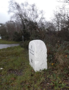 SY9384 : Old Milestone by the A351, south of Stoborough Green